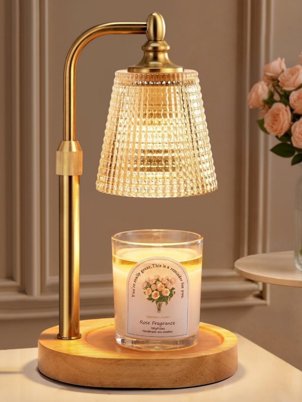 Adjustable Candle Warmer Lamp with Timer | Dimmable Wax Warmer for Home Decor